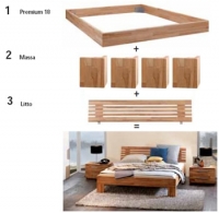 Кровати из массива бука коллекции мебели Wood Premium 18